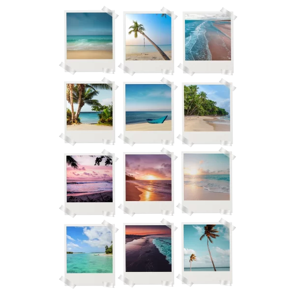 Beach Polaroids Set of 12