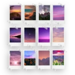 Lilac Skies Polaroids Set of 12