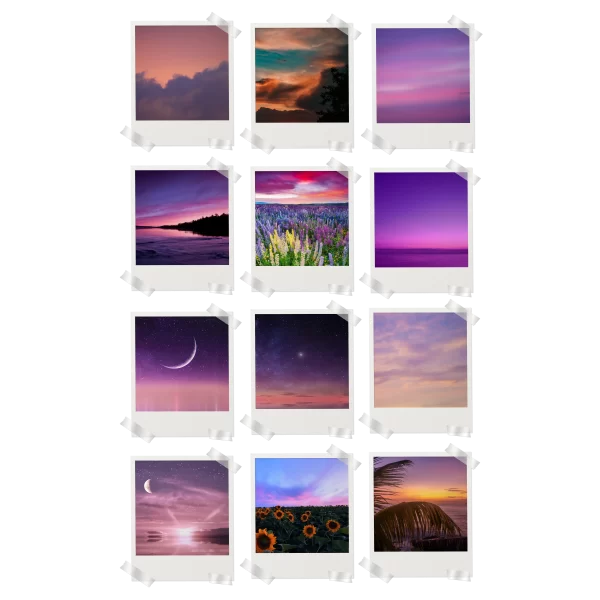 Lilac Skies Polaroids Set of 12