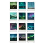 Northern Lights Polaroids Set of 12