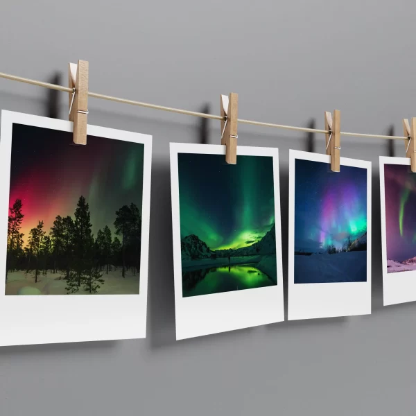 Northern Lights Polaroids Set of 12