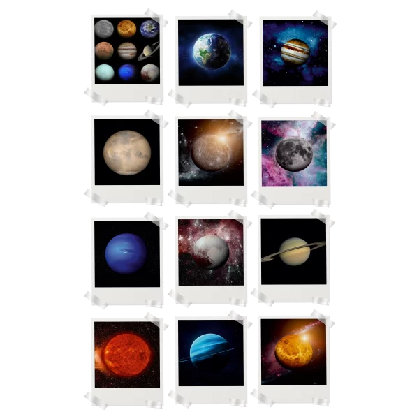 Solar System Polaroids Set of 12