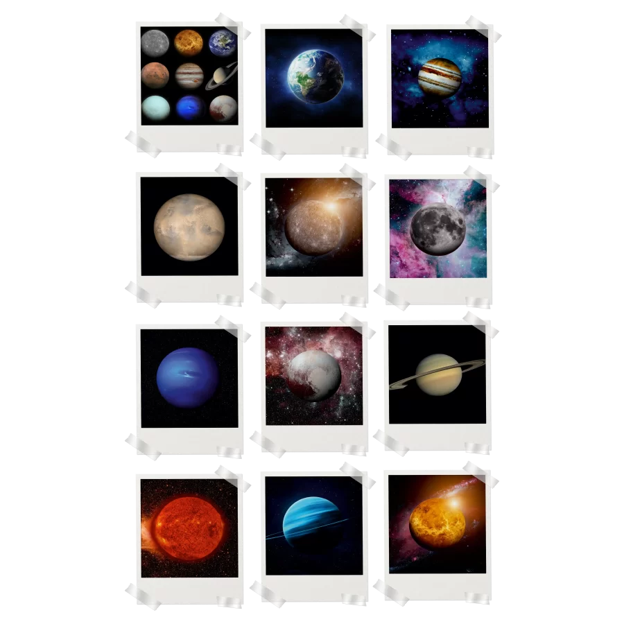 Solar System Polaroids Set of 12