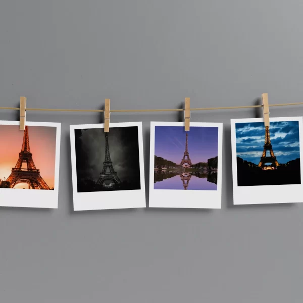 Eiffel Tower Prints Set of 12