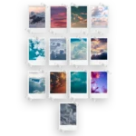 Cloud Polaroids Set of 13
