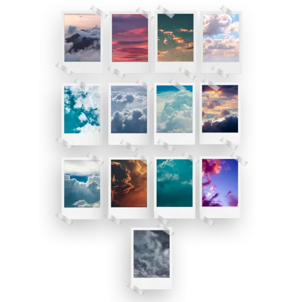 Cloud Prints Set of 13