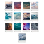 Cloud Polaroids Set of 13