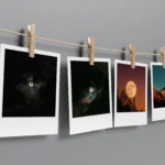 Moon Polaroids Set of 15