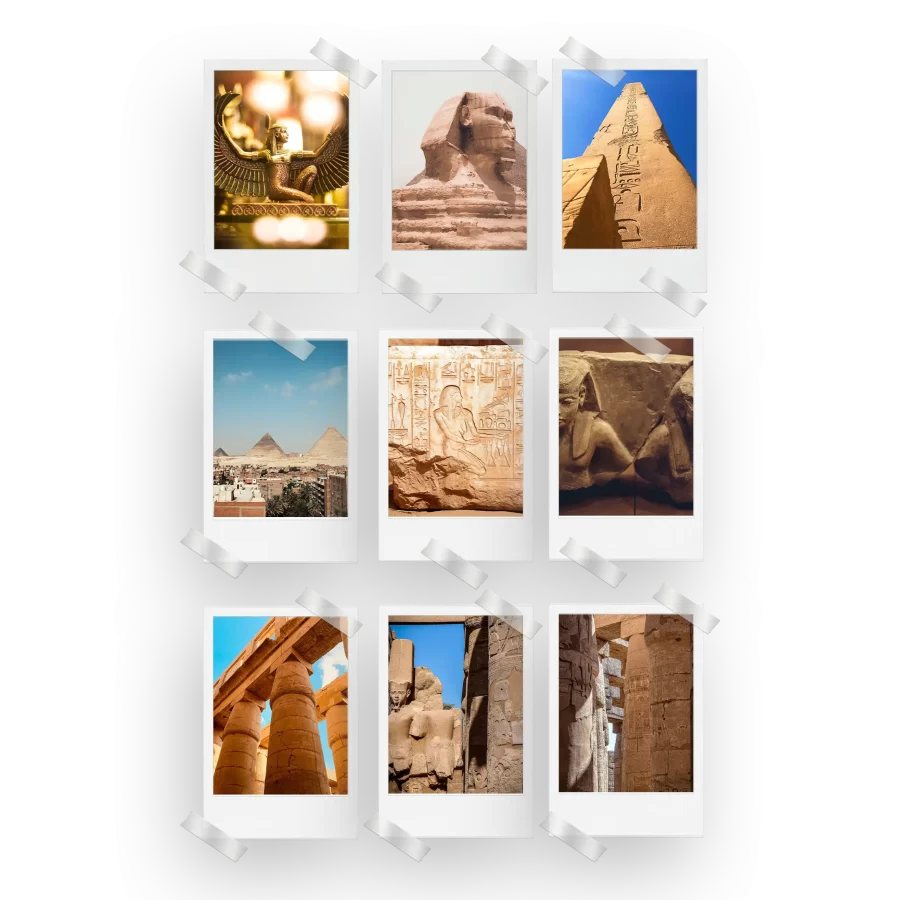 Egyptian Polaroids Set of 9