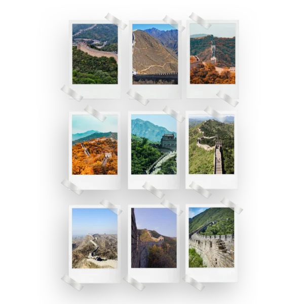 Great Wall of China Polaroids Set of 9