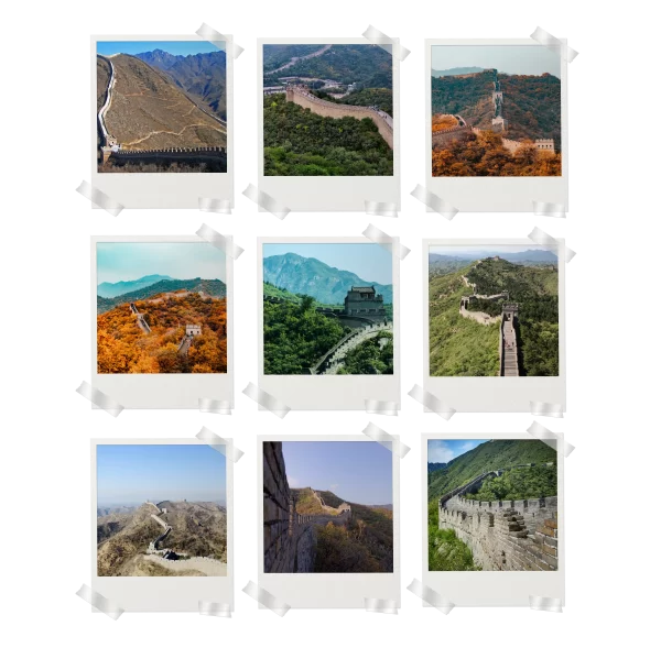 Great Wall of China Polaroids Set of 9