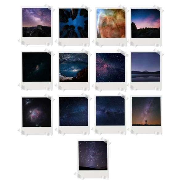 Galaxy Polaroids Set of 13