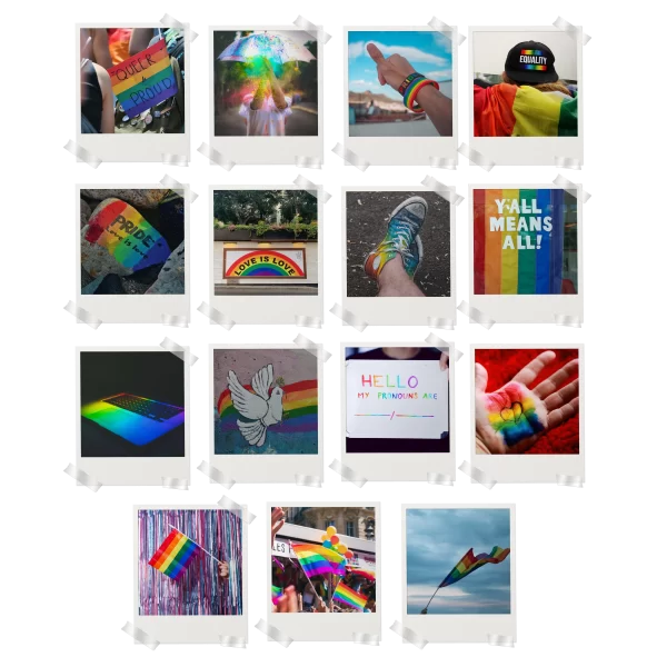 Pride Aesthetic Polaroids Set of 15