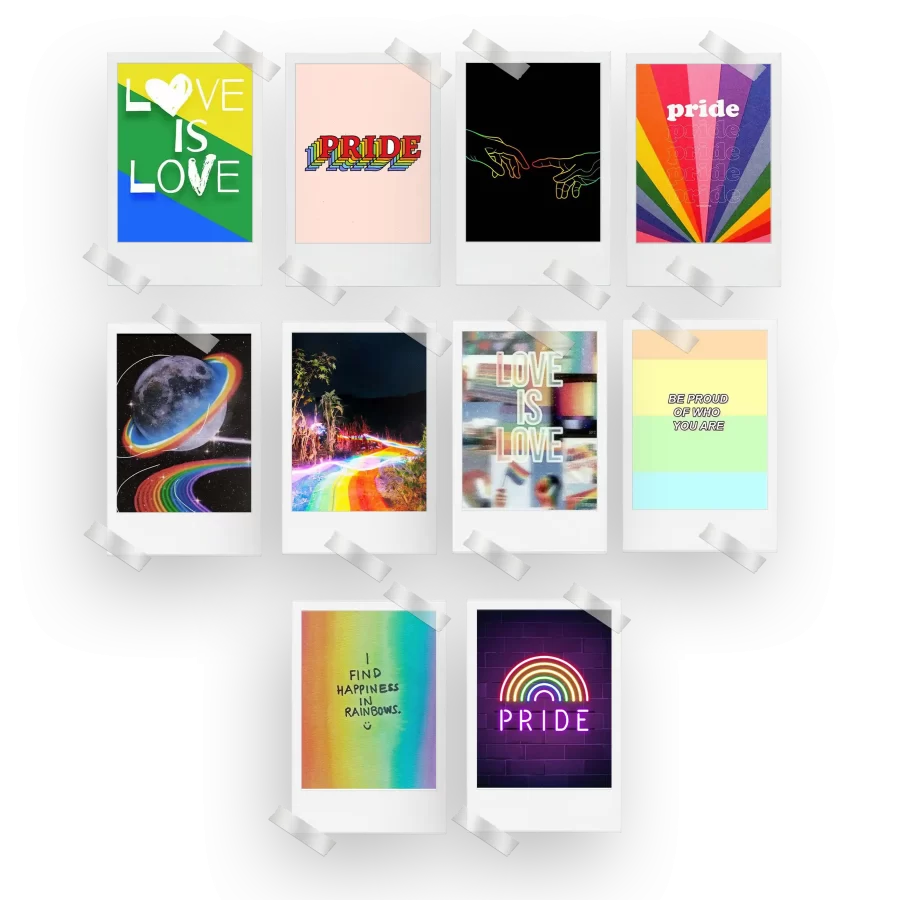 Pride Aesthetic Polaroids Set of 10