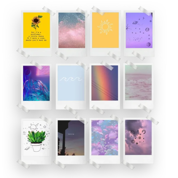 Cute Aesthetics Prints Set of 12