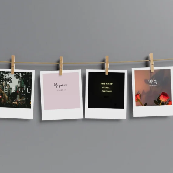 Korean Aesthetic Polaroids Set of 14