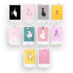 Korean Finger Heart Polaroids Set of 10