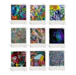 Doodle Abstract Polaroids Set of 9