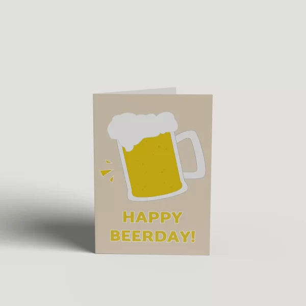 Happy Beerday Funny Birthday Card