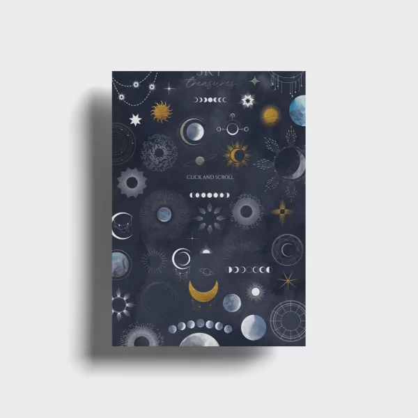 Astronomical Design Postcard - Set of 9