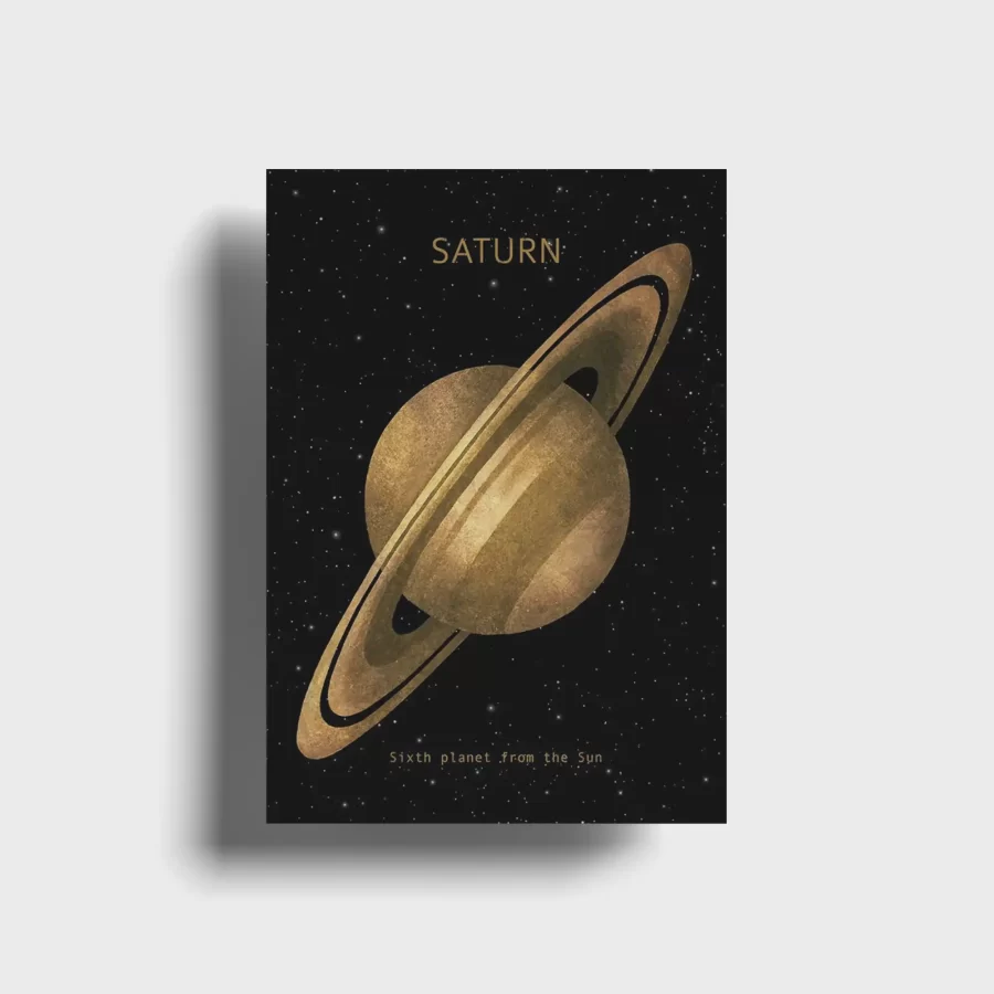 Saturn Astronomical Design Postcard - Set of 9