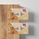 Thank You Cards ( Pack Of 50 ) With White Back For Small Business, Return Gifts, Packaging Material ( Size – 3 inch by 2 inch )