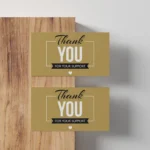 Thank You Cards ( Pack Of 50 ) With White Back For Small Business, Return Gifts, Packaging Material ( Size – 3 inch by 2 inch )
