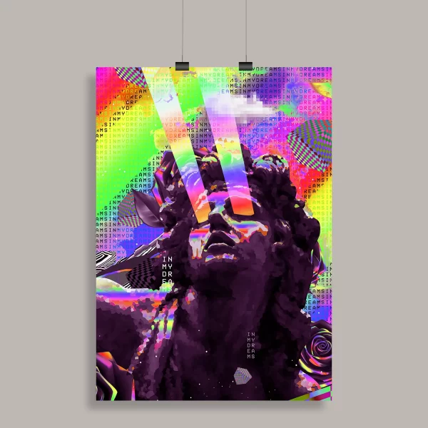 Psychedelic Trippy Aesthetic Wall Poster