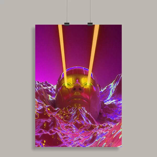 Psychedelic Trippy Aesthetic Wall Poster