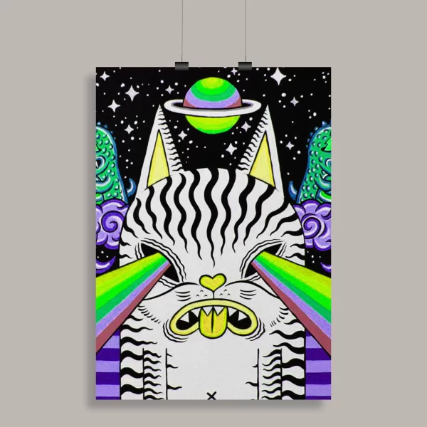 Psychedelic Trippy Aesthetic Wall Poster