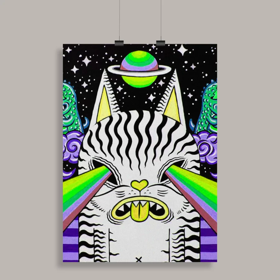 Psychedelic Trippy Aesthetic Wall Poster