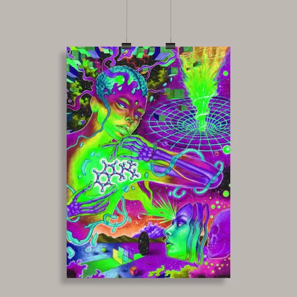 Psychedelic Trippy Aesthetic Wall Poster