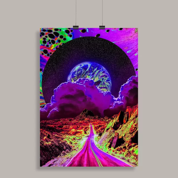 Psychedelic Trippy Aesthetic Wall Poster