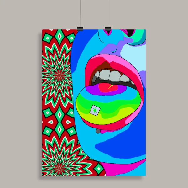 Psychedelic Trippy Aesthetic Wall Poster