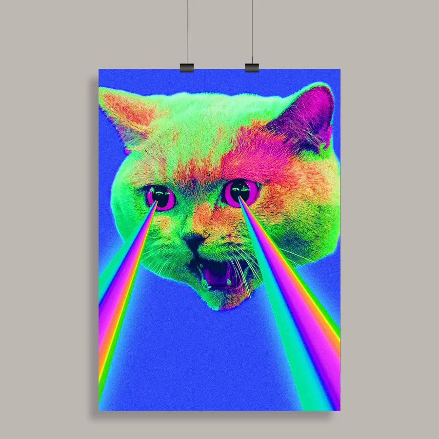 Psychedelic Trippy Aesthetic Wall Poster