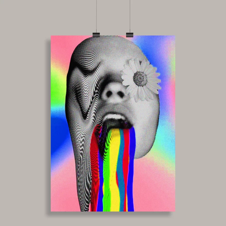 Psychedelic Trippy Aesthetic Wall Poster