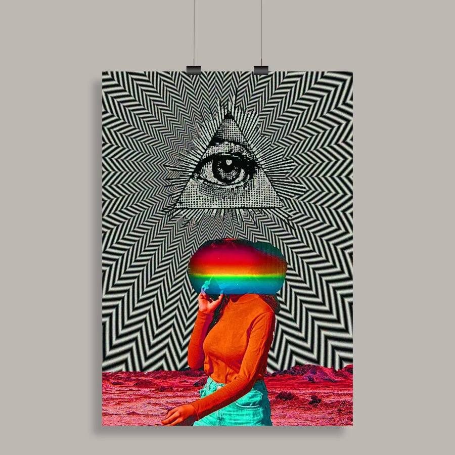 Psychedelic Trippy Aesthetic Wall Poster