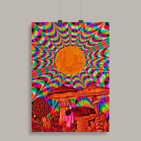 Psychedelic Trippy Aesthetic Wall Poster