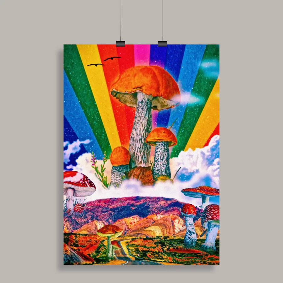 Psychedelic Trippy Aesthetic Wall Poster