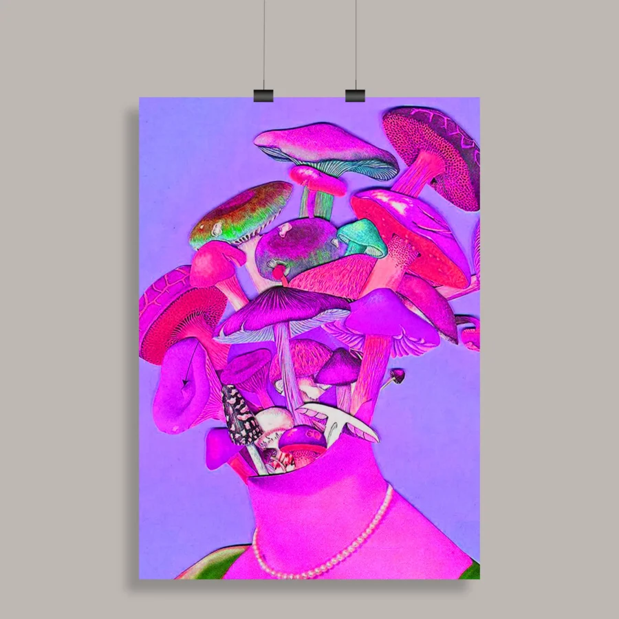 Psychedelic Trippy Aesthetic Wall Poster