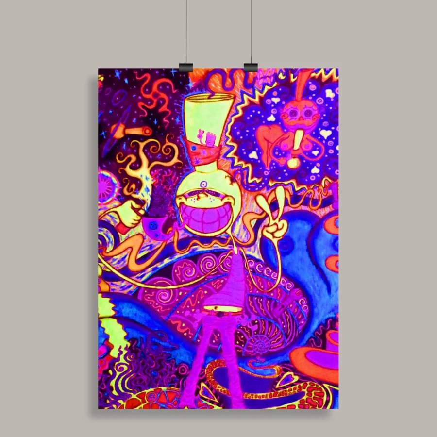 Psychedelic Trippy Aesthetic Wall Poster