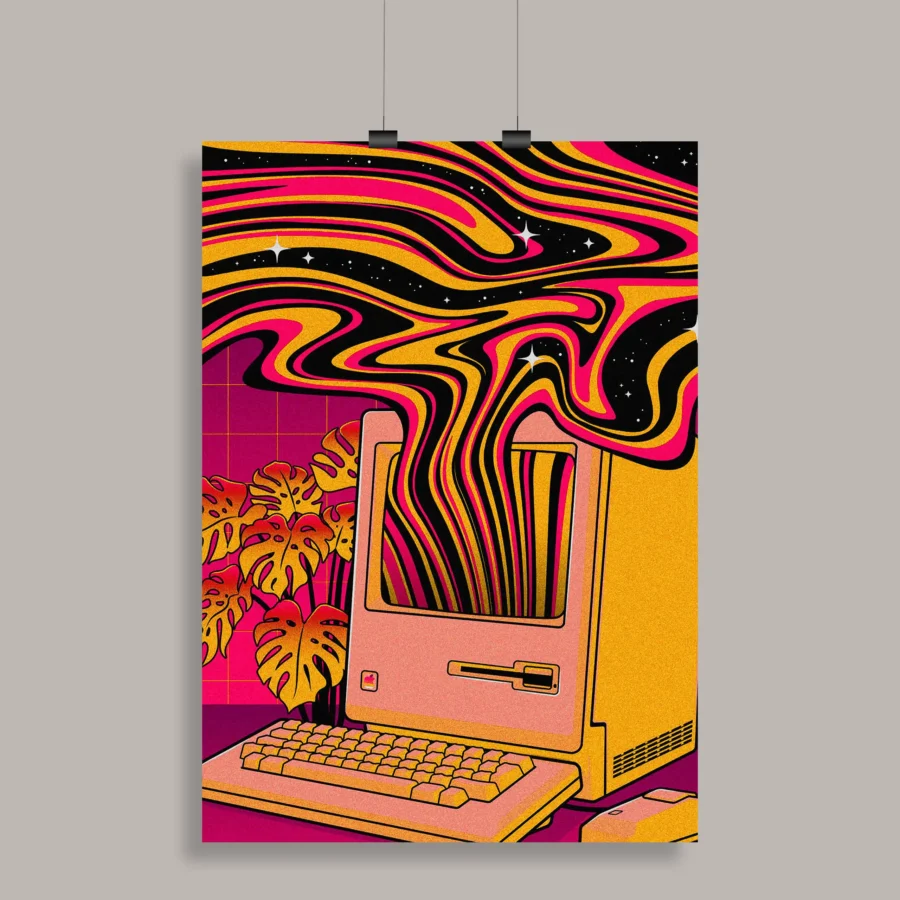 Psychedelic Trippy Aesthetic Wall Poster