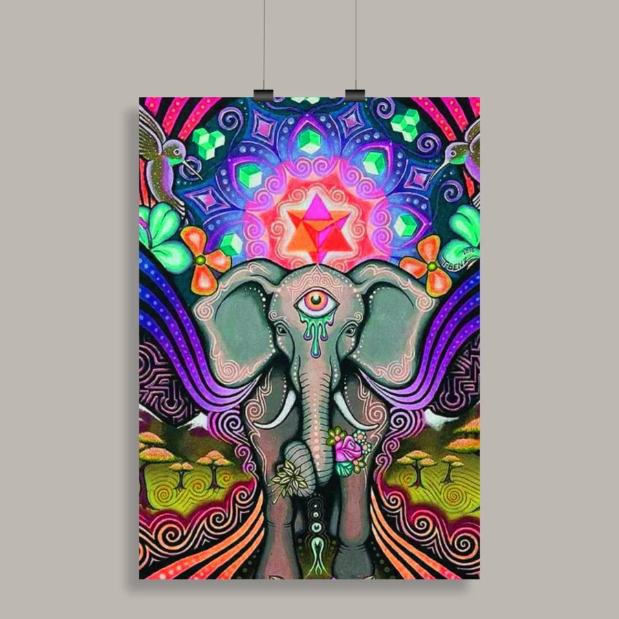 Psychedelic Trippy Aesthetic Wall Poster