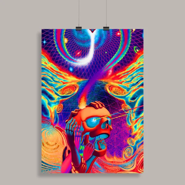 Psychedelic Trippy Aesthetic Wall Poster