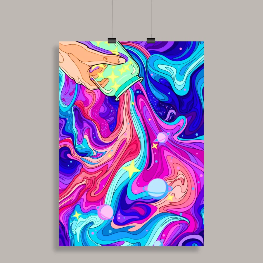 Psychedelic Trippy Aesthetic Wall Poster