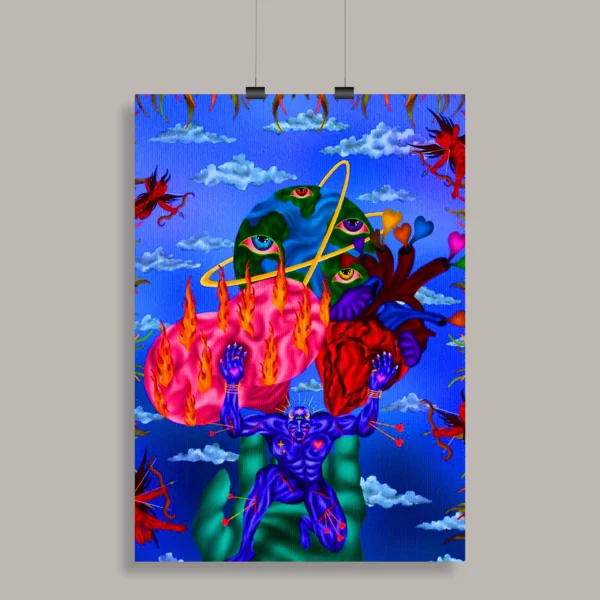 Psychedelic Trippy Aesthetic Wall Poster