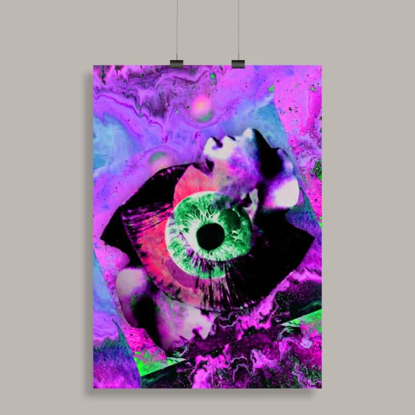 Psychedelic Trippy Aesthetic Wall Poster