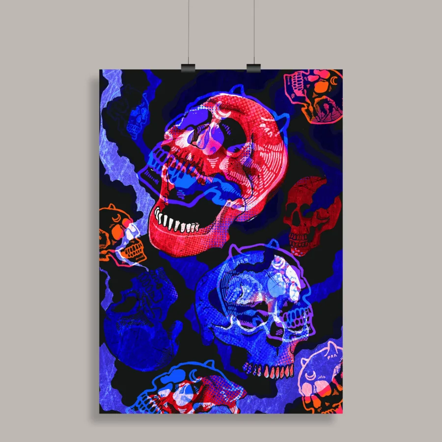 Psychedelic Trippy Aesthetic Wall Poster