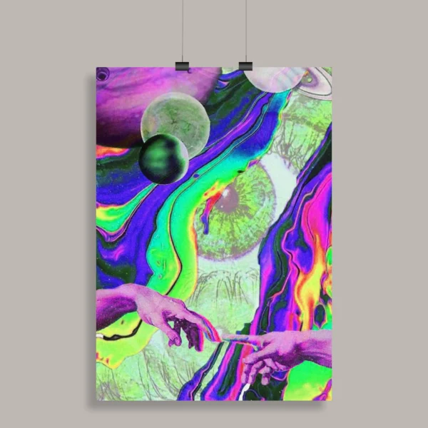 Psychedelic Trippy Aesthetic Wall Poster