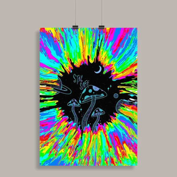 Psychedelic Trippy Aesthetic Wall Poster